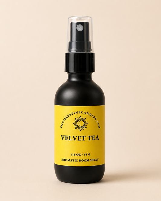 Still Bamboo room spray in a premium matte black glass bottle with protective cap.